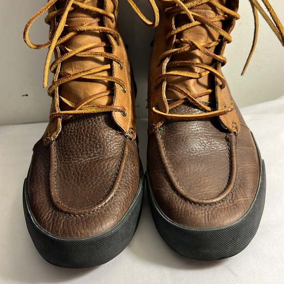 PREOWNED Polo Ralph Lauren Men's Declan Sherling Lace Up Brown Boots Sz 11D - Picture 4 of 7